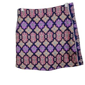Gretchen Scott Skippy Skirt Shrimp Haveli Print Pickleball Golf Stretch Tennis S
